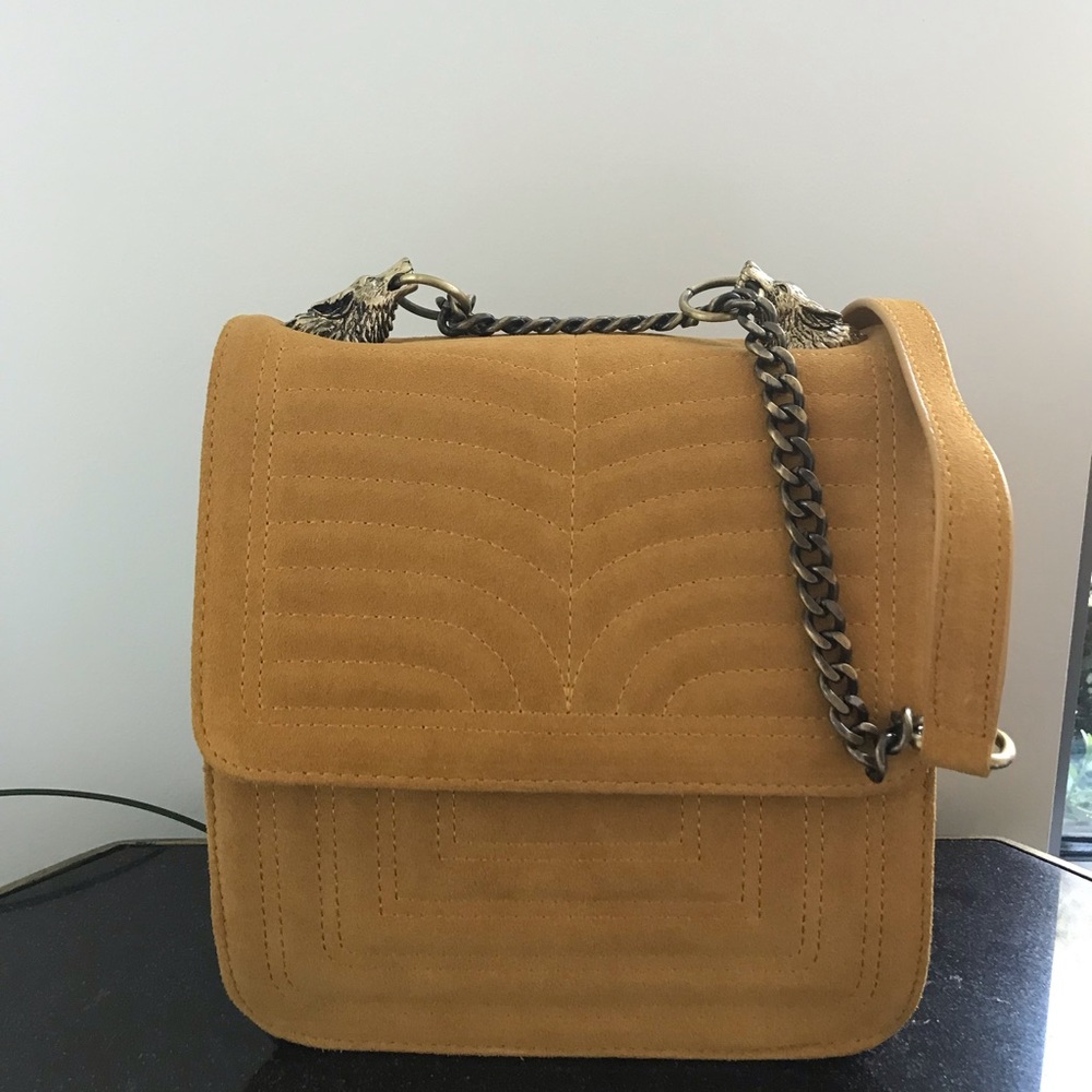 Zara Tan Quilted Shoulder Bag